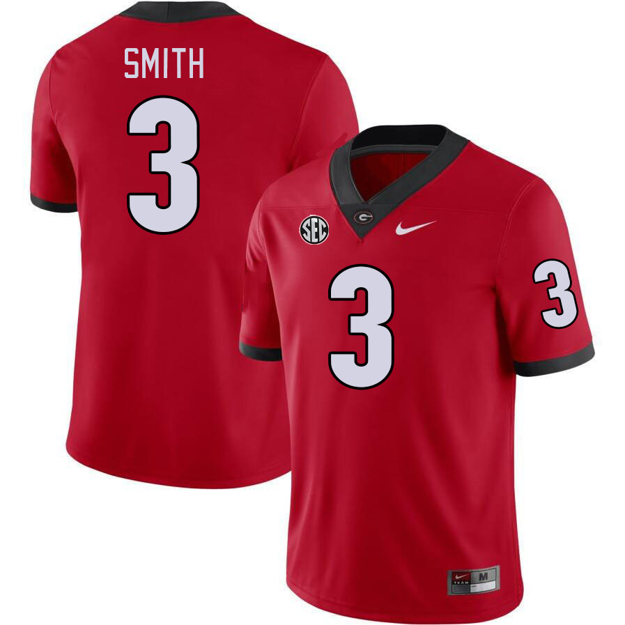 #3 Roquan Smith Georgia Bulldogs Jerseys Football Stitched-Retro Red
